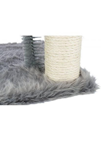 Дряпка Baza для котів, зі щіткою, сизаль/плюш, 41х41х50 см (сірий) Trixie (324625316)