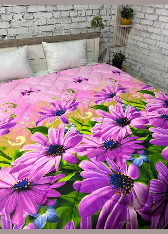 Одеяло летнее стеганое с натуральным наполнителем микрофибра Полуторное 145х215 см (П4К-lito-kovdra-001/23) No Brand (316230779)