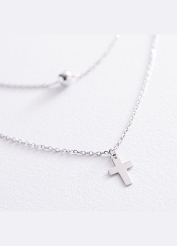 Двойное золотое колье Шар и крестик кол01923 45 Oniks (302449043)