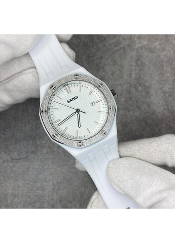 Годинник кварцовий білий з календарем для чоловіків жінок унісекс водонепроникні стильні ProDobro (367267543)