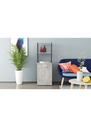 Стол-тумба трансформер Смарт 4/1 с этажеркой 1430x1450x500 металл ДСП Бетон 16 мм (FRD-105129) Ferrum-decor (365444995)