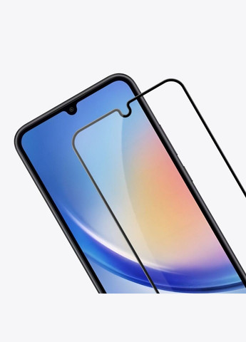 Загартоване захисне скло на смартфон Samsung Galaxy A34/ Чорна рамка X-level (335257688)