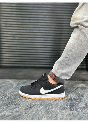 Чорні Зимовий кросівки чоловічі nike sb dunk black gum найк сб данк No Brand