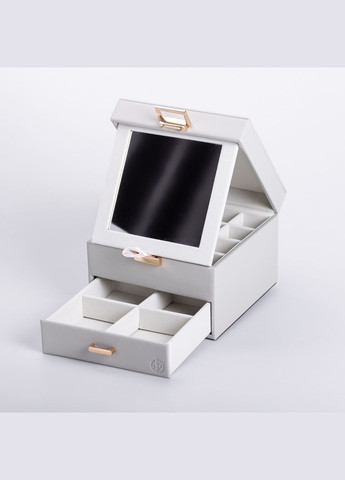 Скринька для прикрас з еко шкіри 2 яруси органайзер для ювелірних виробів HP-5-2G Yiwu (325922772)