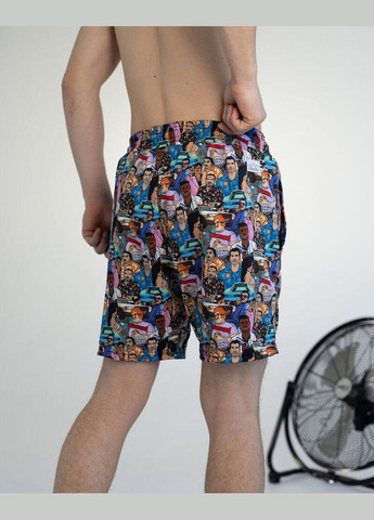 Чоловічі літні пляжні шорти сині з принтом GТА Freedom (345122711)