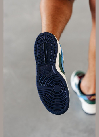 Білі Осінні кросівки чоловічі sb dunk low white red green | найк сб данк низькі білі червоні зелені No Brand