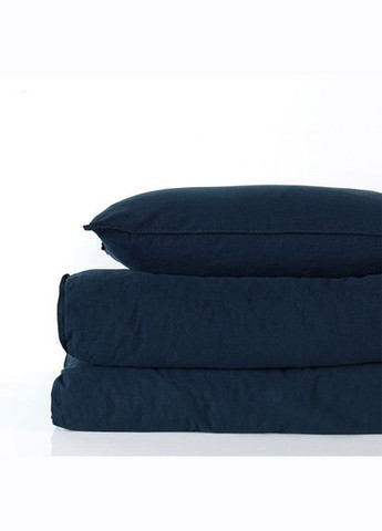 Комплект постельного белья Stonewash Adriatic dark blue евро синий (92370821) SoundSleep (299232798)