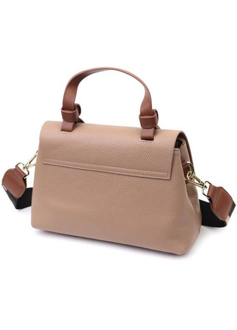 Сумка крос-боді через плече жіноча з натуральної шкіри маленька Коричневий 36673 Vintage (361970407)