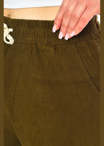 Штаны женские однотонные коричневого цвета Let's Shop (326269913)