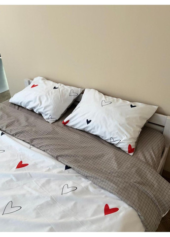 Постельное белье Объятия, сатин Евро размер, наволочки 50/70 No Brand (364220640)