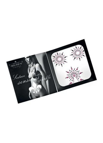 Пестіс з кристалів Gloria set of 3 - Black/Pink, прикраса на груди та вульву Petits Joujoux (315014195)