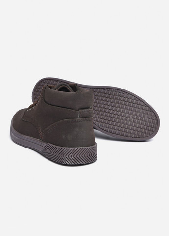 Коричневые осенние ботинки мужские демисезонные темно-коричневого цвета Let's Shop