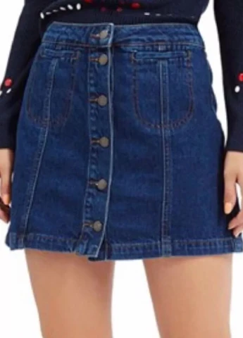 Спідниця жіноча джинсова на ґудзиках Topshop (330642253)