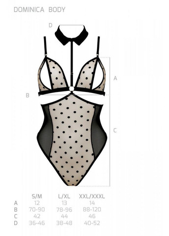 Боди DOMINICA BODY black L/XL - Passion (303880638)