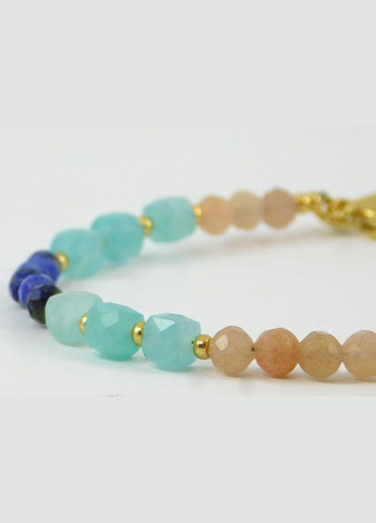 Браслет "Заря" Амазонит, Лазурит, Солнечный камень 17 Fursa fashion (322314513)