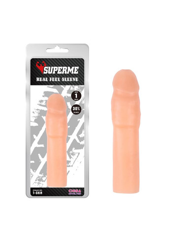 Насадка на член — SuperMe Real Feel Sleeve Chisa (335399273)