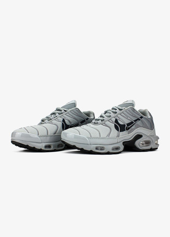 Серые всесезонные кроссовки мужские nike air max tn plus double swoosh gray | найк аир макс тн плюс серые No Brand