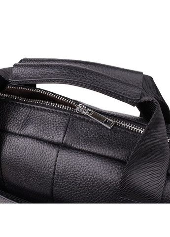 Сумка портфель через плече для чоловіків із натуральної шкіри для документів А4 з відділенням для ноутбука Чорний 40618 Vintage (361409837)