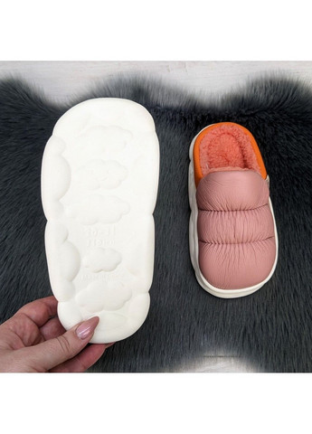 Пудровые тапочки детские теплые Fashion