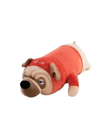 Мопс батон 70см бордовый, Большая Мягкая Игрушка, 2 в 1 подушкаигрушка для сна, Мягкая игрушка антистресс Fun Cat (308359482)