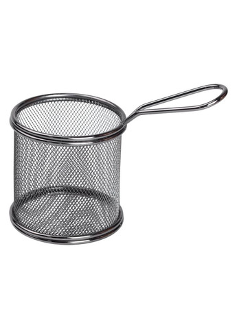 Корзина сервировочная для картофеля фри и снеков 9×9×9 см Черная HP-19-5-B Zhongjing (370707585)