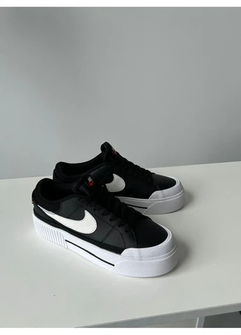 Чорні кросівки чоловічі nike court legacy lift black найк корт чорні демісезон No Brand