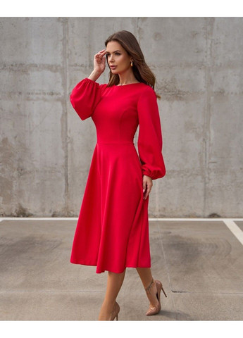 Красное деловое платья 14414 красный ISSA PLUS