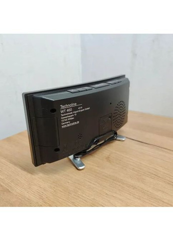 Настільний годинник (DAS301824) Technoline WT460 Blue LED з радіо Black/Silver (356149560)