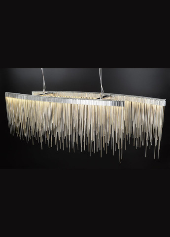 Люстра светодиодная подвесная LED светильник для квартиры на потолок лэд 26760 Хром 20-120х23х100 см. Sunnysky (364756281)