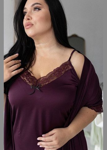 Комплект для дома женский длинный Ксл131н Сливовый MiaNaGreen (316714950)