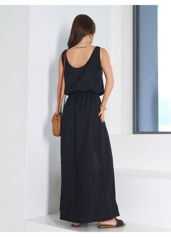 Черное платье 15194 черное ISSA PLUS однотонное