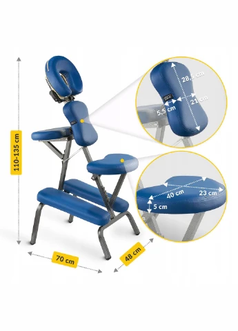 Стілець для масажу регульований, складний Blue (P-5905973402781) 4FIZJO (304995863)