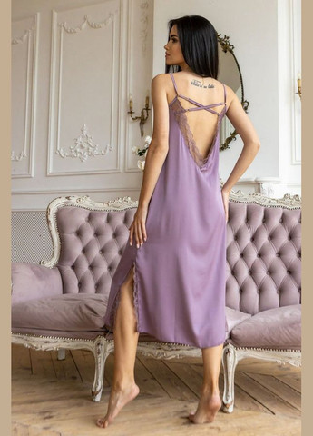 Длинная ночная сорочка MiaNaGreen Нф130 pale purple (345715823)