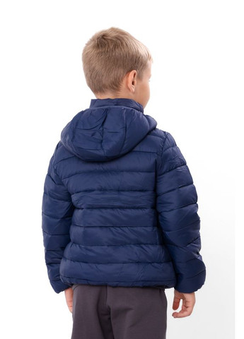 Темно-синяя демисезонная стеганая демисезонная куртка для мальчика однотонная (p-18197) Носи своє