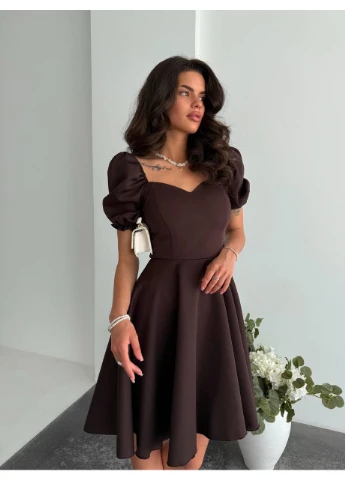 Коричнева сукня міні класична Fashion