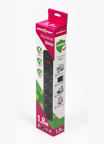 Фільтр живлення 5 розеток 1.8м (SPM5-G-6B) Maxxter (336957800)