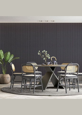 Рейка декоративна WPC стінова графіт 3000х150х9мм SW-00001871 No Brand (328578433)