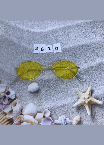 Желтые очки капельки в золотистой оправе. No Brand (302490488)