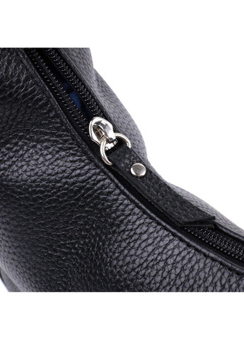 Сумка багет з регульованим ременем із зернистої натуральної шкіри 22833 Чорна Shvigel (307053961)