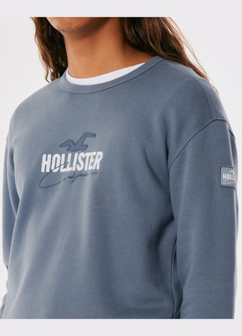Світшот Hollister - крой светло-синий - (263518276)