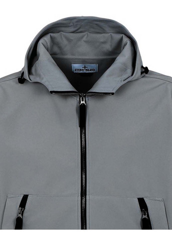 Сіра демісезонна куртка 40727 light soft shell Stone Island