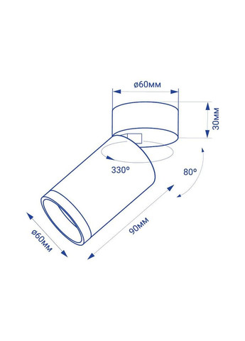 Накладний поворотний світильник ML180 під лампу Feron (361068105)