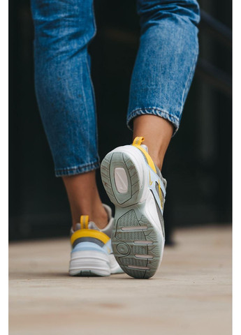 КРОССОВКИ ЖЕНСКИЕ NIKE M2K TEKNO HALF BLUE CROME YELLOW НАЙК М2К ТЕКНО No Brand голубые демисезоны (368855981)