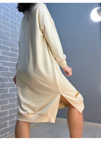 Молочна сукня жіноча my city 8211 спортивна середня довжина розрізи знизу резинка No Brand