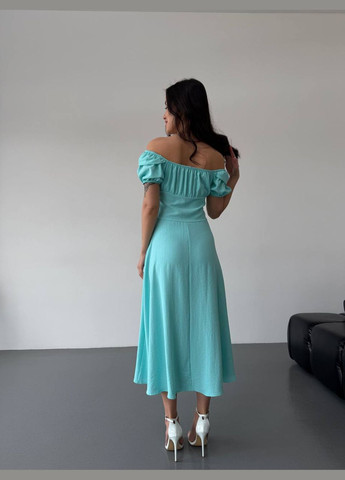 Бирюзовое праздничный, спортивное, повседневный, вечернее, деловое нежное весеннее платье SAVOY BRAND