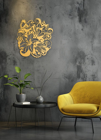 Декор для кімнати, сучасна картина на стіну "Лілія квітуча", мінімалістичний стиль 35х40 см Woodyard (292114131)