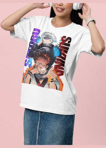 Футболка женская Аниме "Магическая битва" белая Mishe - (307795635)