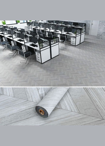 Напольное виниловое самоклеющееся покрытие в рулоне Светло серое 3000х600х1,5мм SW-00001820 Sticker Wall (300579155)