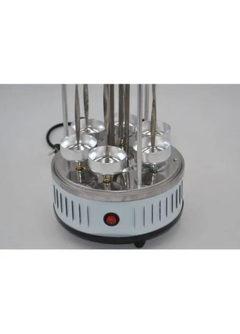 Електрошашличниця Domotec MS-7782 1000 Вт 6 Шампурів Біла Digital (363831775)