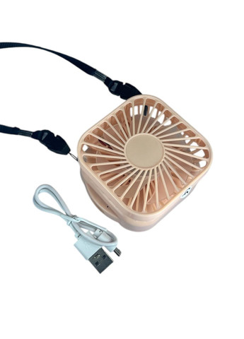 Портативний вентилятор L9 з дзеркальцем, 400mAh Beige VHG (334305137)